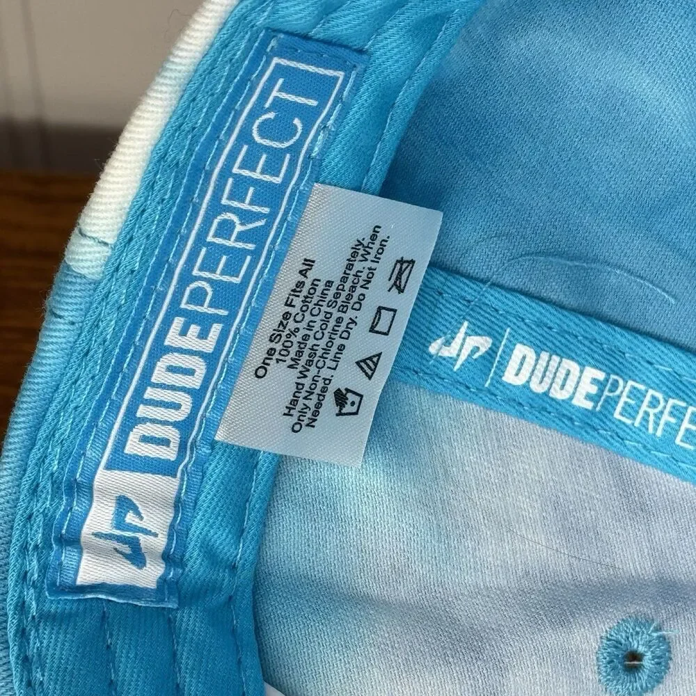 DUDE PERFECT Blue Tie Dye Adjustable Dad Hat Embroidered DP Adult Unisex YouTube